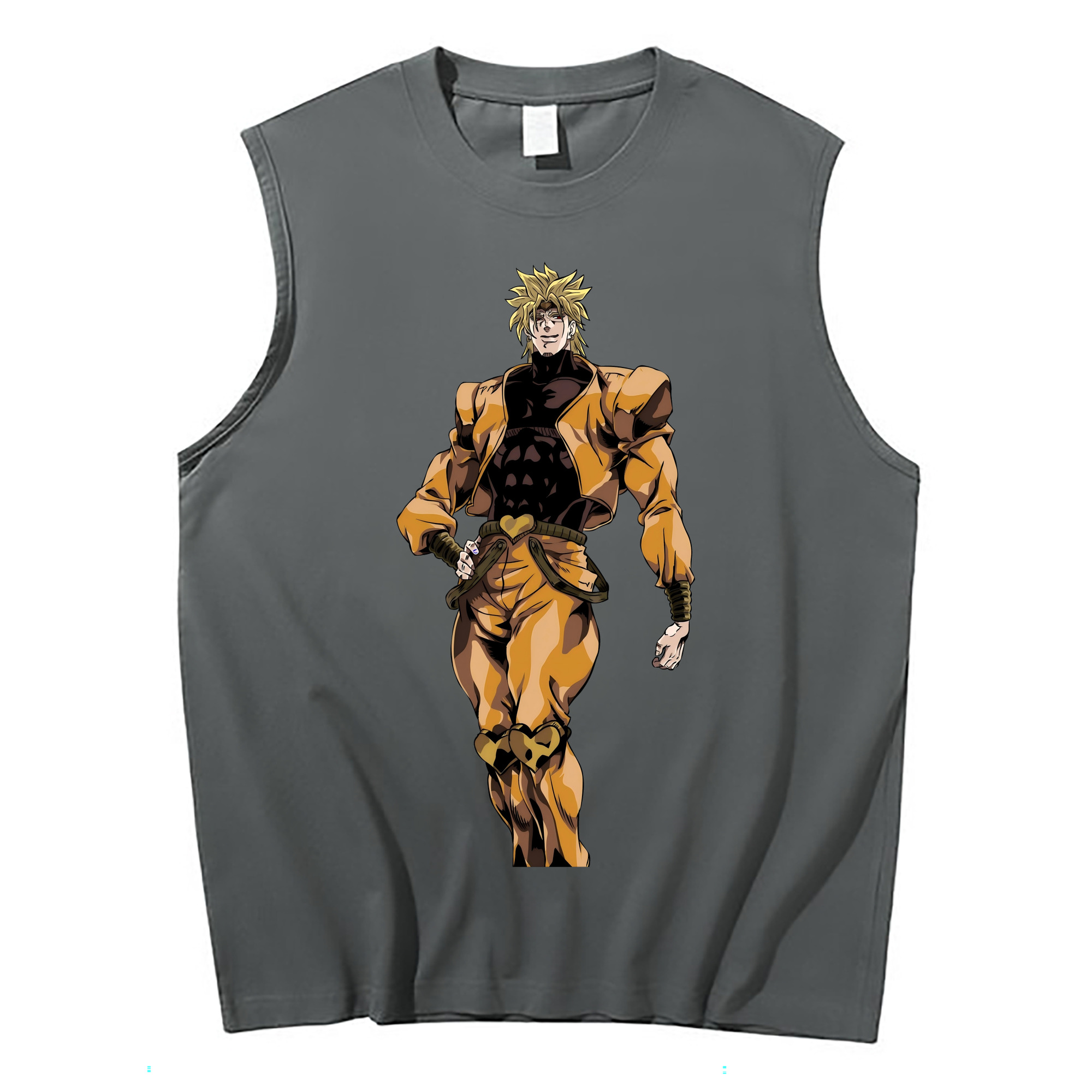 （画像用） ジョジョの奇妙な冒険 ディオ?ブランドー JoJo's Bizarre Adventure Dio Brando コットン100％タンクトップ（フロントプリント）